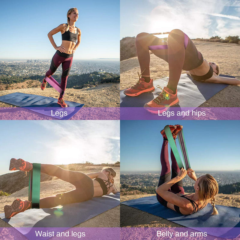 Resistance Bands [Set of 3], Fabric Resistance Hip Bands Set with 3 Resistance Levels for Hips & Glutes,Workout Booty Bands for Women and Men, Great for Strength Training,Yoga,Pilate,Fitness - NewNest Australia