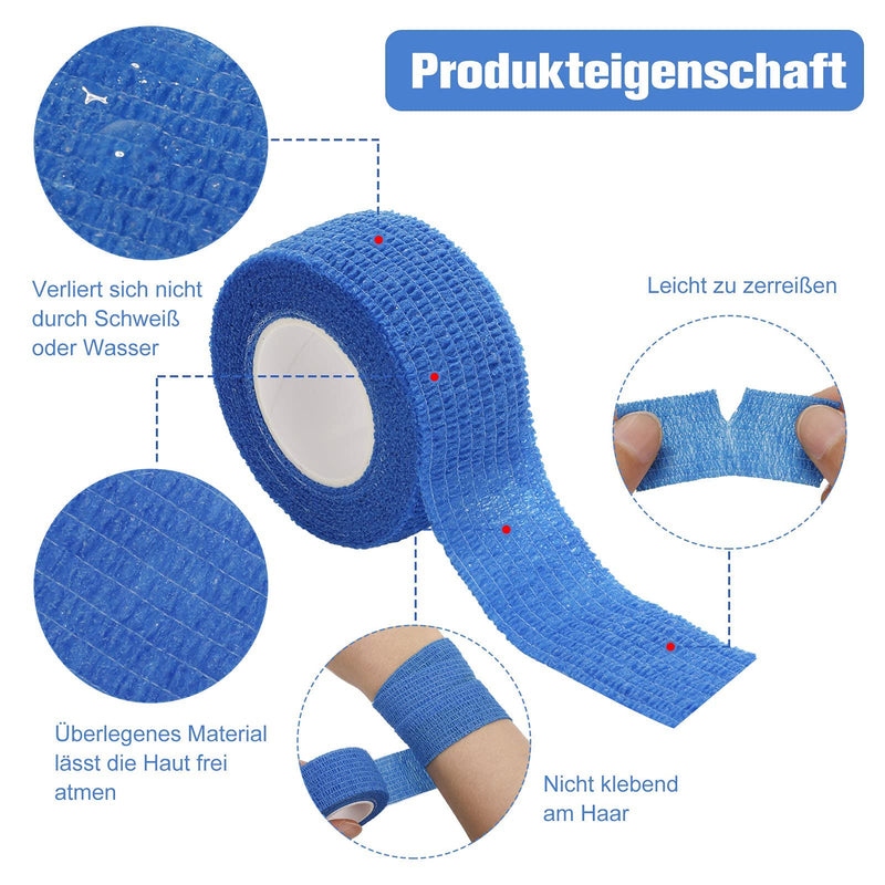 Tonyg-P Self-Adhesive Bandage Elastic Cohesive Bandage Animal Bandage Self-Adhesive Bandage For Stretch Athletes Sports Wrist Ankle (2.5 Cm X 4.5 M) 12 Rolls - NewNest Australia