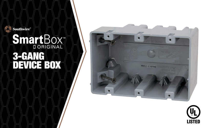 Madison Electric Products MSB3G Three Gang Device Box with Depth Adjustable, Heavy Duty 42lb - NewNest Australia
