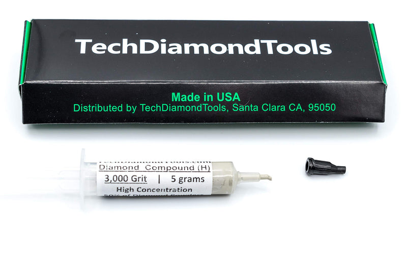 TechDiamondTools Diamond Polishing Compound Polishing Paste 3,000 Grit Mesh 3-6 Microns for Fine Polishing 5 Grams with High (H) 50% Concentration of Damond Powder 3,000 grit / 3 - 6 microns - NewNest Australia