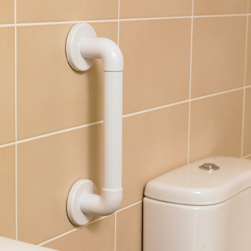 Homecraft Moulded Fluted Grab Rail, Durable PVC Safety Rail and Mobility Aid for Bathroom for Elderly, Disabled and Handicapped Users, Indoor and Outdoor Attachment, 45.7cm - NewNest Australia