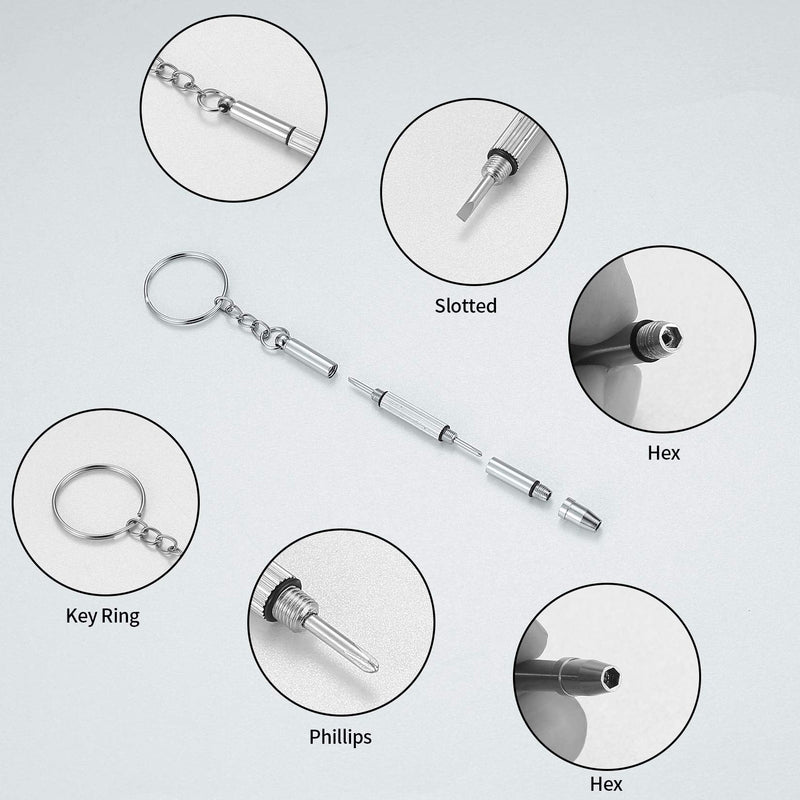 Glasses repair set, 500 pieces glasses repair tool set, with small screws nuts, silicone nose pads, tweezers, micro screwdriver, cleaning cloth, for glasses, sunglasses - NewNest Australia