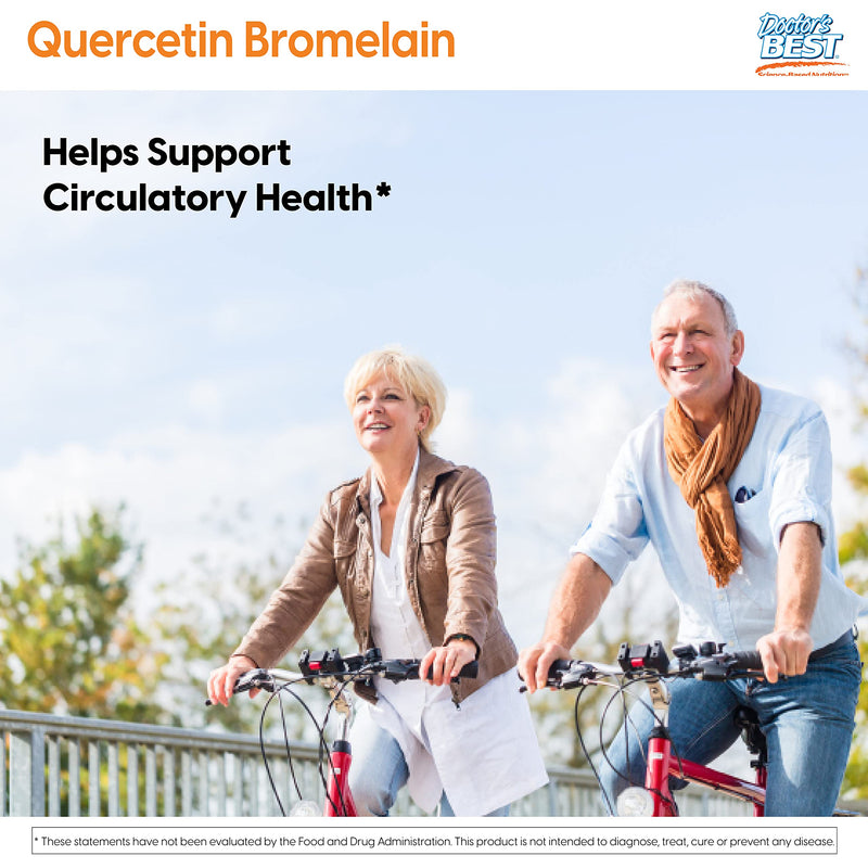 Doctor's Best Quercetin Bromelain, Immunity Support, Heart, Joint & Healthy Respiratory System, Non-GMO, Vegan, Gluten Free, Soy Free,180 VC - NewNest Australia