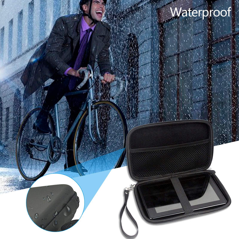 TEASTAR 7" Inch Hard Carrying Travel GPS Case Zipper Bag Pouch Cover GPS Protective for 6" - 7" GPS Navigation Garmin Nuvi 65LMT 2797lmt 2798LMT 2757LM 2789 Dezl 760lmt Tomtom Magellan Roadmate Black - NewNest Australia