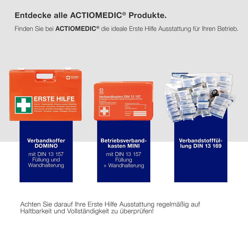 Actiomedic First Aid Refill Pack According To Din 13 157, Refill Set For First Aid Kit & Cabinet With Multilingual Labeling, Emergency Medical Equipment, 24 X 16 X 6 Cm - NewNest Australia