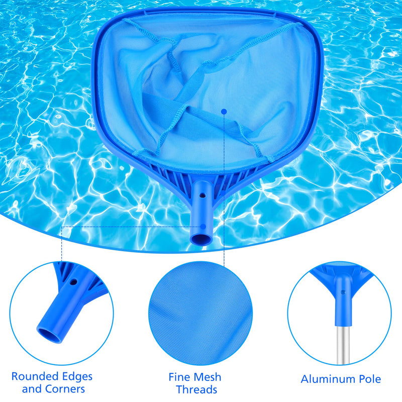 Mowend Pool Skimmer, Pool Net with 4 Sections 57" Detachable Pole, Pool Skimmer net for Above Ground & Inground Swimming Pools, Pool Accessories and Supplies - NewNest Australia