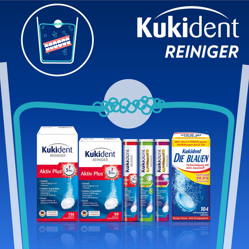 Kukident denture cleaner Active Plus - 3x33 tabs for third parties - NewNest Australia