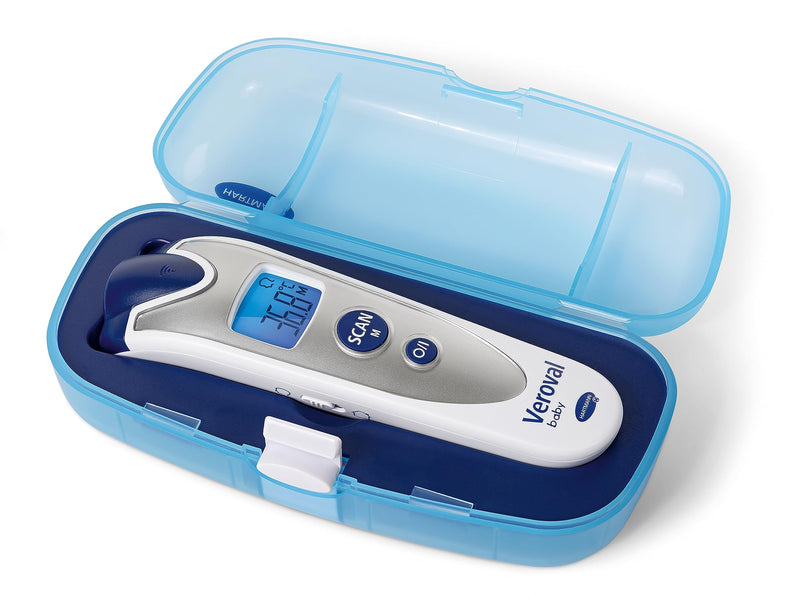 Veroval baby infrared thermometer silver, non-contact and noiseless measurement, body temperature, object temperature, ambient temperature, quick measurement, easy to use - NewNest Australia