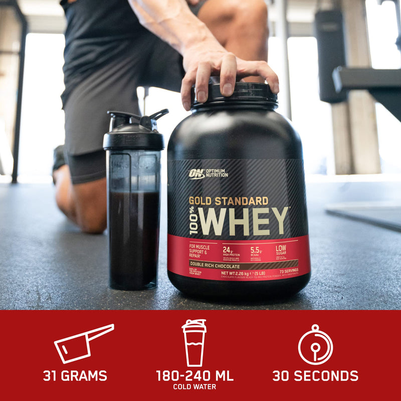 Optimum Nutrition Gold Standard Whey Protein, Muscle Building Powder With Naturally Occurring Glutamine and Amino Acids, Cookies and Cream, 28 Servings, 896 g, Packaging May Vary Cookies & Cream - NewNest Australia
