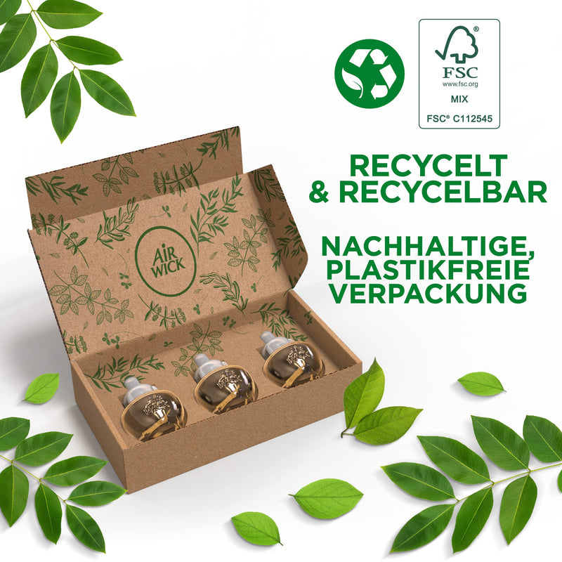 Air Wick Fragrance Oil Bottle Refill Set Summer Fun - Floral Fresh Room Fragrance With Natural Essential Oils - Set Of 3 Fragrance Oil - Plastic-Free Packaging - NewNest Australia