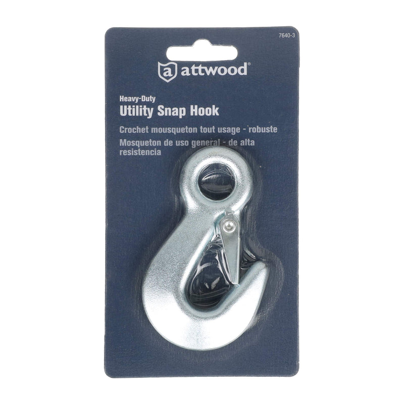 NewNest Australia - Utility Snap Hook - Heavy-Duty, Spring-Loaded Closure, Zinc-Plated Steel, 4 in. Long, 5/8-In. Ring Diameter 