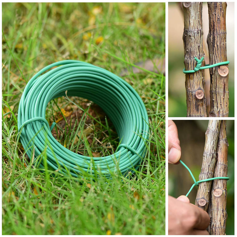 YDSL 66 Feet Soft Plant Tie, Green Twist Garden Ties for Plants, Office Organization and Home(Diameter - 2.5MM) 66feet - NewNest Australia