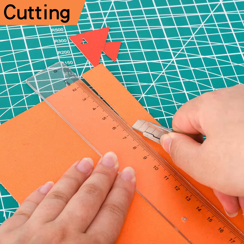 18" x 12" Self-Healing Cutting Mat for Craft, Idemeet Cutting Board with Grid, Non-Slip Cut Mat Board for Vinyl, Double-Sided Rotary Cut Board for Sewing, Quilting, Hobby, A3 A3 - 18" x 12" 1 - Green - NewNest Australia