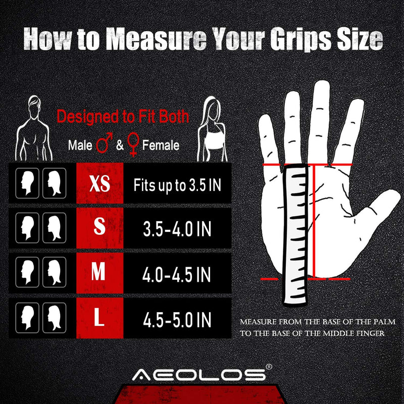 AEOLOS Leather Gymnastics Hand Grips-Great for Gymnastics,Pull up,Weight Lifting,Kettlebells and Cross Training 3#Black(2 layers leather) Medium - NewNest Australia