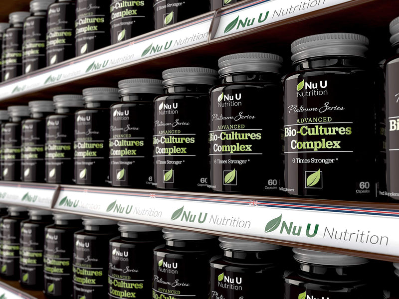 Bio-Cultures 5 Active Strains 60 Billion CFU Source Powder | 6 Times Stronger - 6 Billion Live CFUs | Multi Strain with Lactobacillus Acidophilus & Bifidobacterium for Adults | 60 Vegetarian Capsules - NewNest Australia