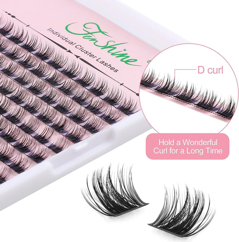 Fenshine Cluster Lashesindividual Lashes Wide Stem C/D Curl 9-15Mm Length Diy Eyelash Extension Individual Soft False Lashes For Personal Use At Home‚¶ (Mix 9-15Mm, 144Pcs D Curl) 1 Piece (Pack Of 1) - NewNest Australia