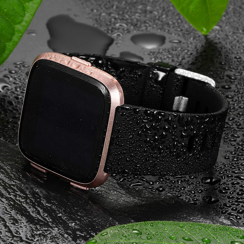 Wepro Bands Compatible with Fitbit Versa SmartWatch, Versa 2 and Versa Lite SE Watch for Women Men, Small and Large Black Large 7.2"-8.7" - NewNest Australia