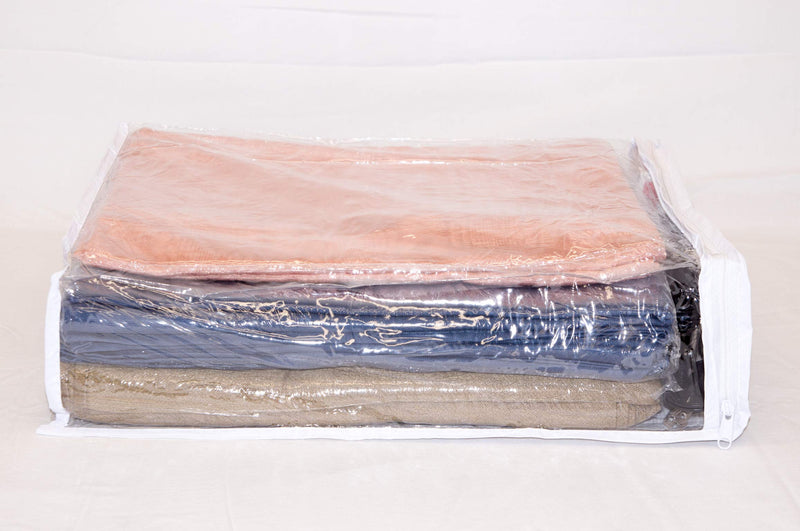 Clear Vinyl Zippered Storage Bags 11 x 15 x 4 Inch Set of 5 - NewNest Australia