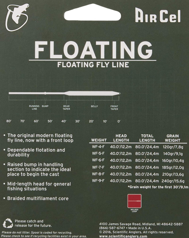 Scientific Anglers Air Cel Floating Lines Yellow WF- 6-F - NewNest Australia