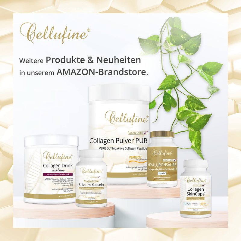 Cellufine® HyaVita Hyaluronic Acid 150 capsules - high dose, high molecular weight, gluten-free, vegan - 150 gluten-free capsules with HyaVita Hyaluronic Acid I natural & without preservatives - NewNest Australia
