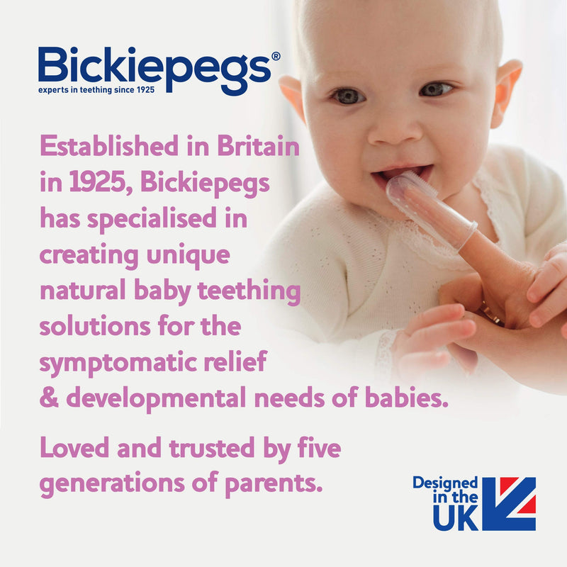 Bickiepegs 2 Gum Massaging Finger Toothbrushes- Finger Toothbrush & Gum Massager - Soft Bristle Baby Toothbrush for Brushing and Teething - First Toothbrush for Babies and Toddlers (Single Pack) - NewNest Australia