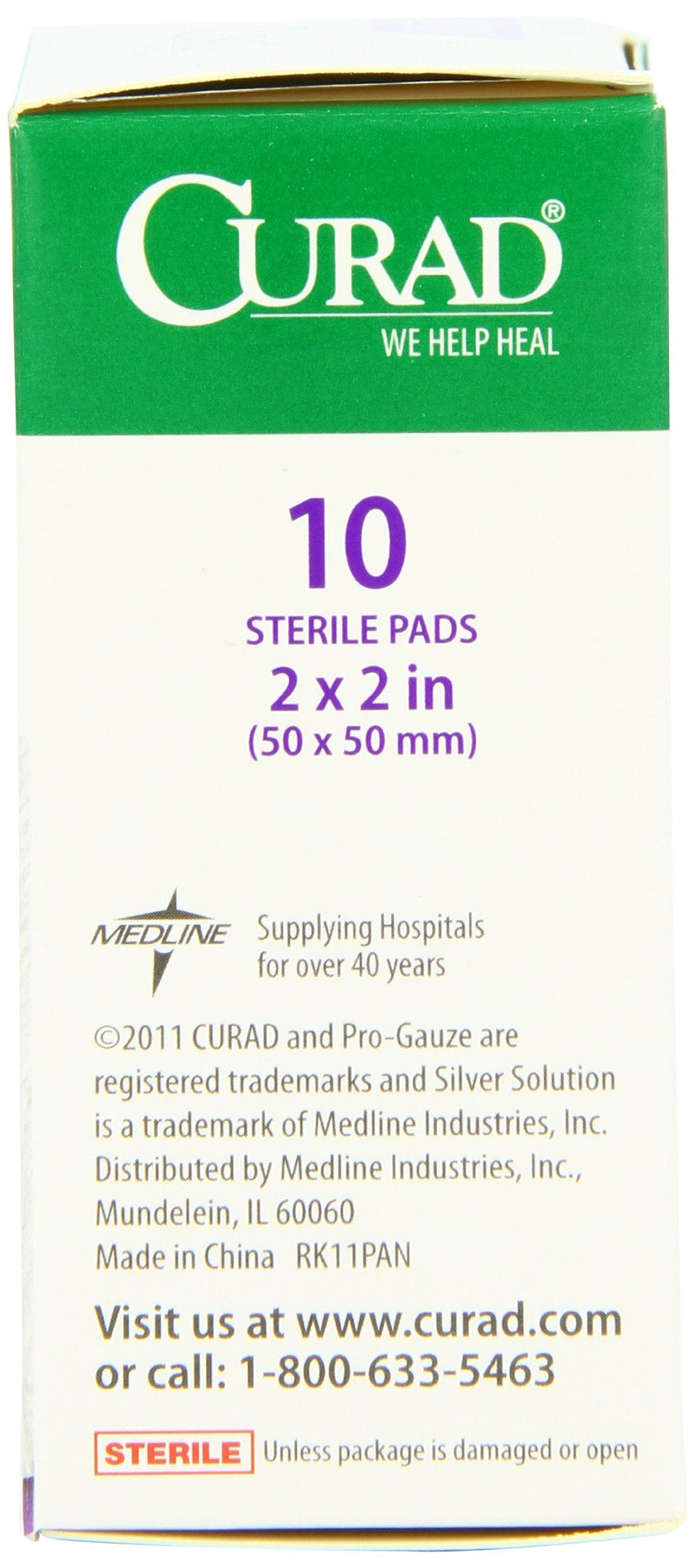 Curad Non-Woven Pro-Gauze, 2 Inch x 2 Inch, 10 Count (Pack of 6) 10 Count (Pack of 6) - NewNest Australia