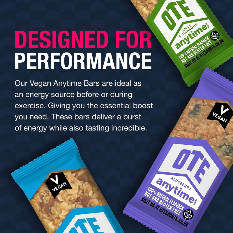 OTE Anytime Bars - Vegan Energy Bars for Cycling - Plant Based Nut & Gluten Free Nutrition Snacks for Running - 16 Box (Apple and Cinnamon) Apple and Cinnamon - NewNest Australia