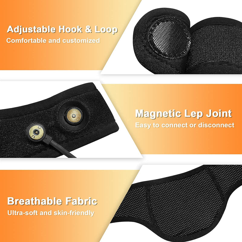 Neck Heat Pad - Neck Pain Relief by Far-Infrared Physical Therapy, USB Heated Neck Wrap with Adjustable Temperature, Perfect for Sore Neck and Muscle Pain Relief, Black - NewNest Australia