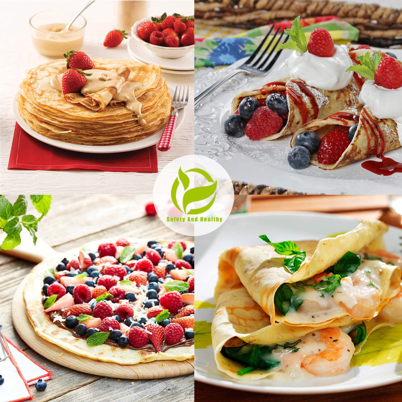 Prowithlin 4 Piece Crepe Spreader and Spatula Set, Crepes Maker Made Of 100% Natural Beech Wood, 12" Crepe Spatula and 4.7" Crepe Spreader, Crepe Pan Dosa Pan Accessories Crepe Tools - NewNest Australia