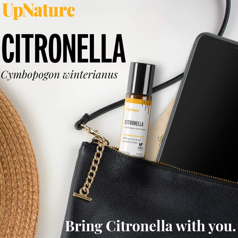 Citronella Essential Oil Roll-On – Boost Your Mood, Stay Safe from Bugs - Pre-Diluted, Aromatherapy, Therapeutic Grade – Perfect Stocking Stuffer! (10ml/.33) Citronella - NewNest Australia