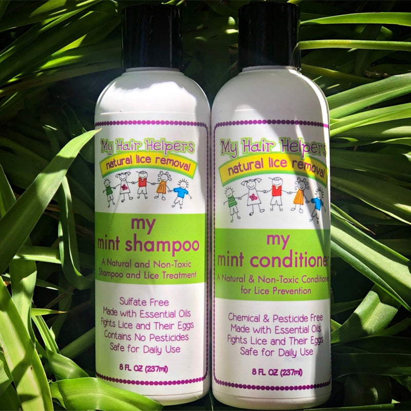 Lice Prevention Shampoo and Conditioner that Kills Lice and Eggs for Kids I Peppermint Essential Oil I Use Daily to Get Rid of Lice and Stay Nit-Free I Works on 1-2 Children 8 Ounces Each - NewNest Australia