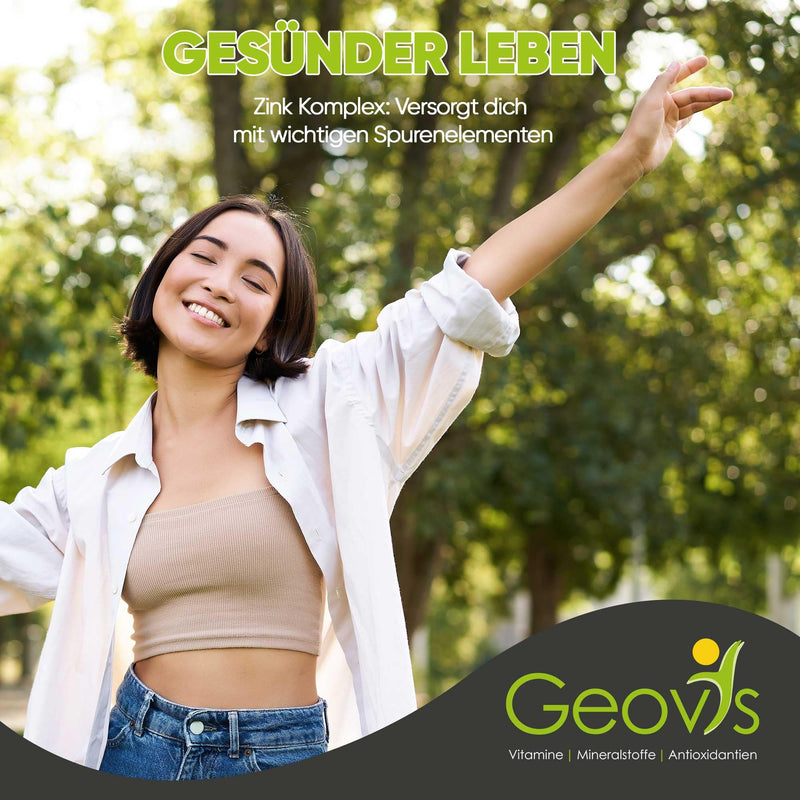 Geovis Zinc Complex ‚ High Dose ‚ 90 Tablets With 10 Mg Zinc + Manganese, Selenium And Chromium ‚ Minerals And Trace Elements ‚ Metabolism And Immune System ‚ Vegan ‚ Dietary Supplement - NewNest Australia
