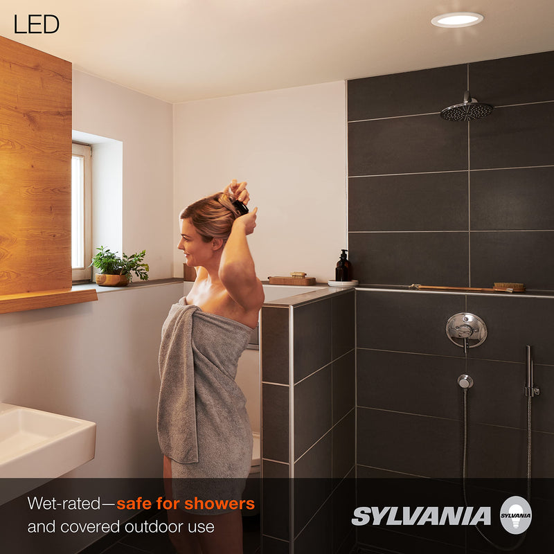 SYLVANIA LED Bulb RT 5"/6" Recessed Downlight Kit, 65W Equivalent, Efficient 9W, Dimmable, 625 Lumens, Warm White, 2700K, Contractor Series - 1 Pack (74405) Soft White 1 Count (Pack of 1) - NewNest Australia