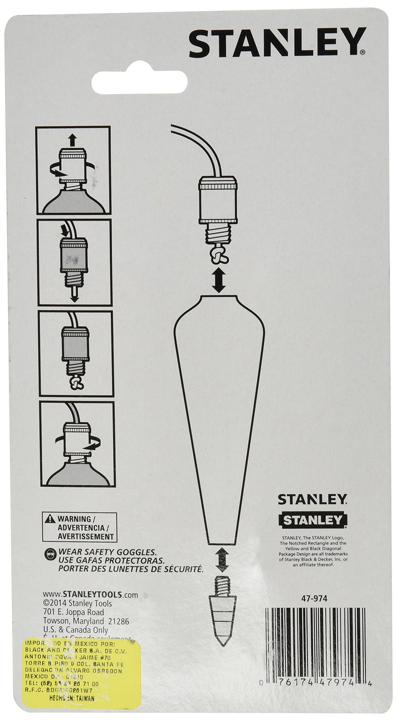 STANLEY Plumb Bob, Brass, 16-Oz (47-974) - NewNest Australia