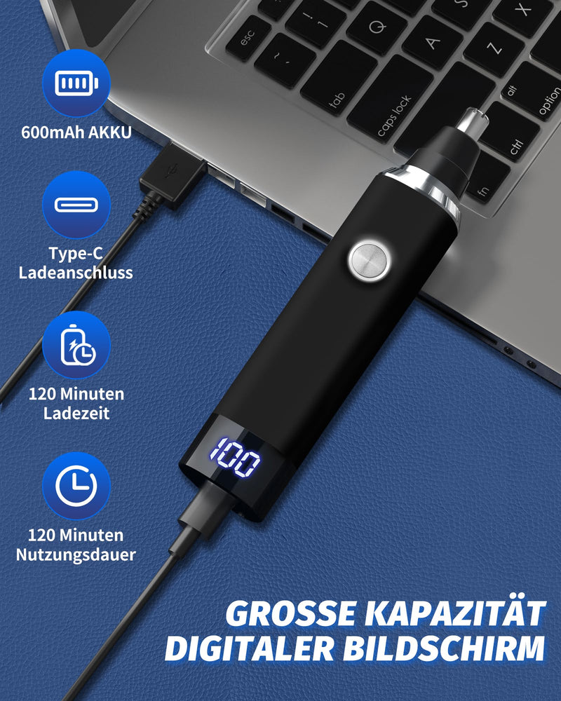 Nose Hair Trimmer USB Rechargeable Nose Hair Trimmer 3 in 1 Set Ear Hair Trimmer Nose Hair Remover Ear Hair Trimmer Ear Trimmer for Men & Women - NewNest Australia