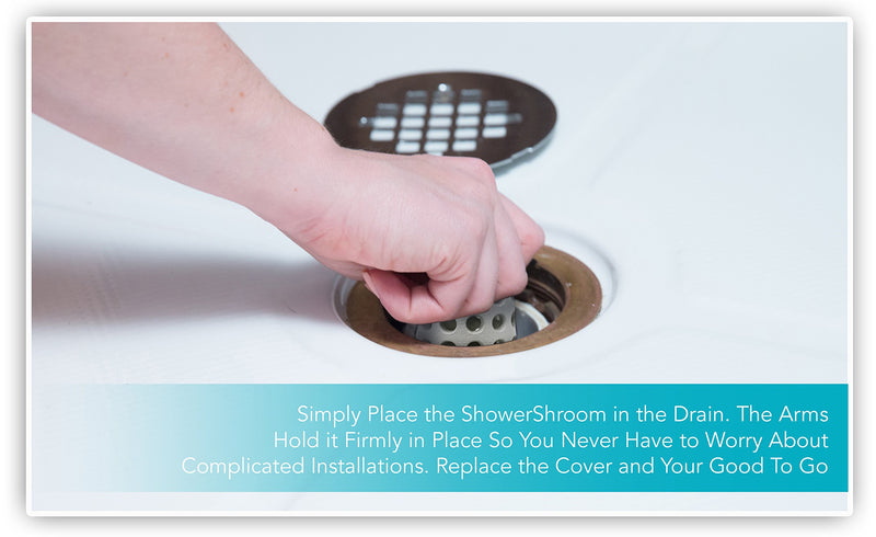 NewNest Australia - ShowerShroom Revolutionary 2" Stand-up Shower Stall Drain Protector Hair Catcher/Strainer 2", White 