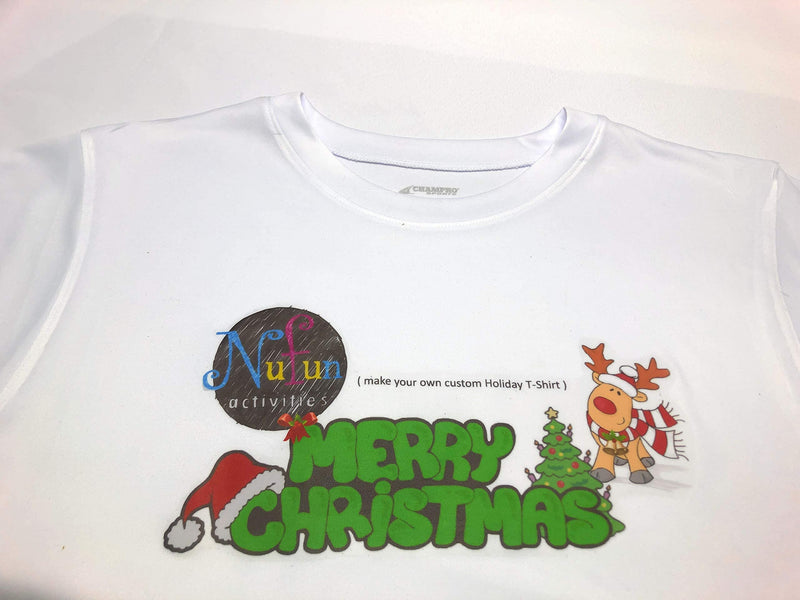 NuFun Activities Inkjet Printable Iron-On Heat Transfer Paper, Light Fabrics, 8.5 x 11 inch (25 Sheets) Make Your own Custom T-Shirt 25 Sheets - NewNest Australia