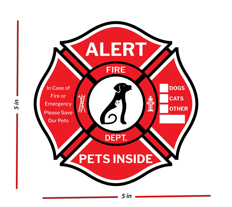Clever Signs Pet Alert Sticker, Double-Sided 6,Rescue Pet Decals, Pet Alert Stickers for House Home Window Pet Door-Emergency Pet Kit, UV Resistant-Waterproof - NewNest Australia