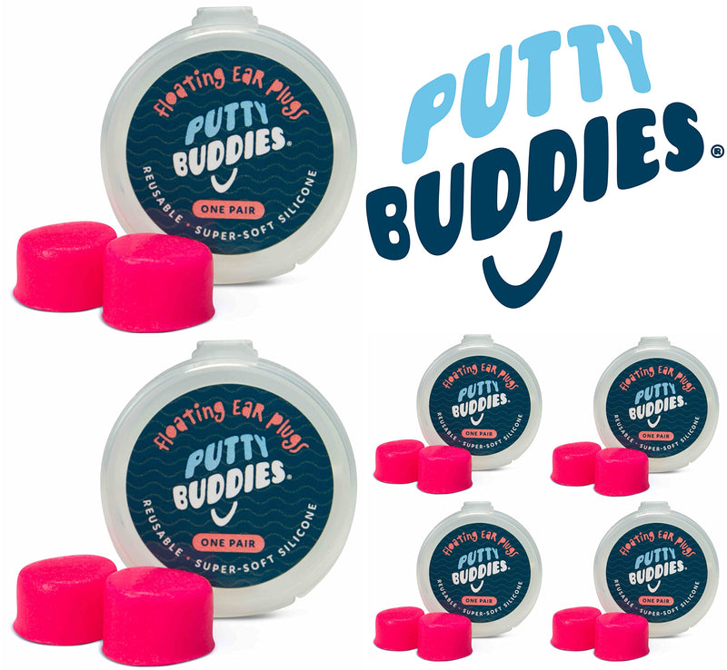 Ear Band-It Ultra Swimming Headband with Putty Buddies earplugs - 6 Pair Soft Silicone Premium Ear Plugs - The Best Swim Headband and Earplugs - Doctor Recommended Hot Pink Medium (ages 2 to 8yrs) - NewNest Australia