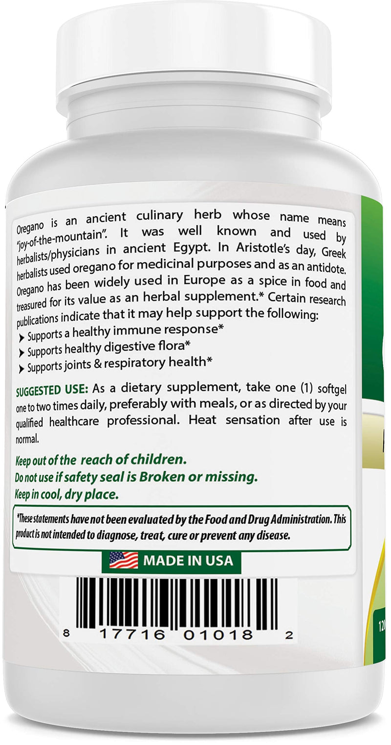 Best Naturals Oregano Oil 250 Mg Softgels, 120Count 120 Count (Pack of 1) - NewNest Australia