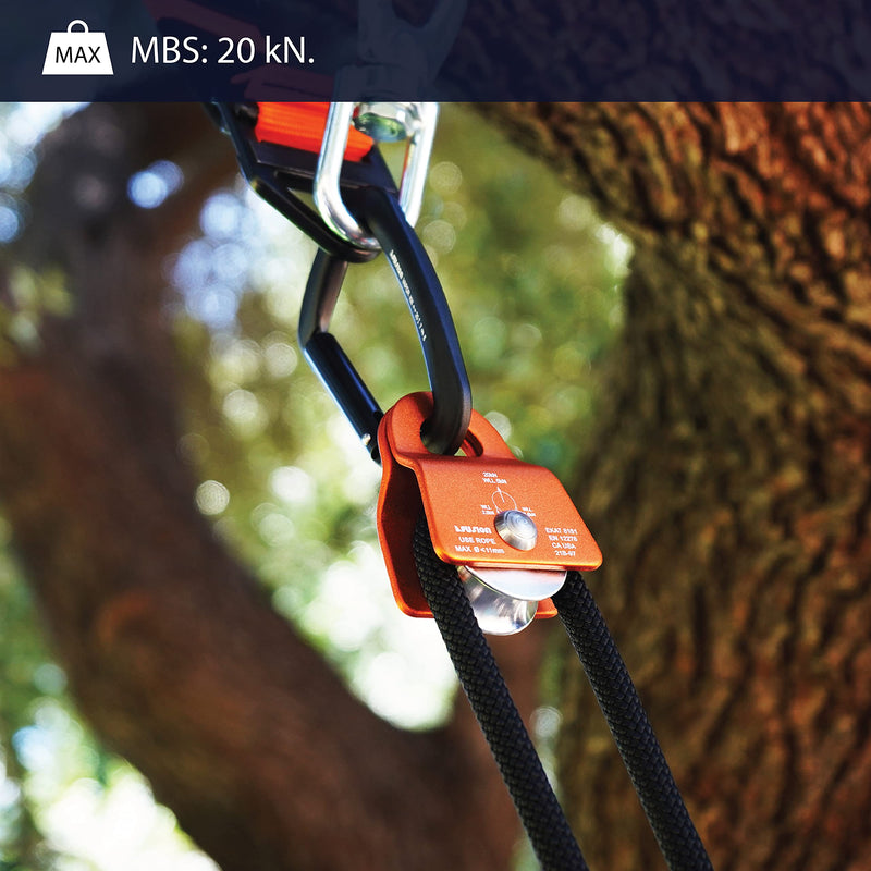 Fusion Climb Ekat Micro Aluminum Side Swing Pulley Orange 20KN, 11MM Rope (FP-8151) - NewNest Australia