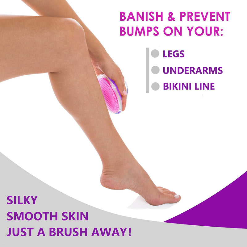 Exfoliating Brush For Razor Bumps and Ingrown Hair Treatment, Silicone Face Scrubbers, Face and Body Exfoliator Set - Perfect for Dry Brushing, by Dylonic - NewNest Australia