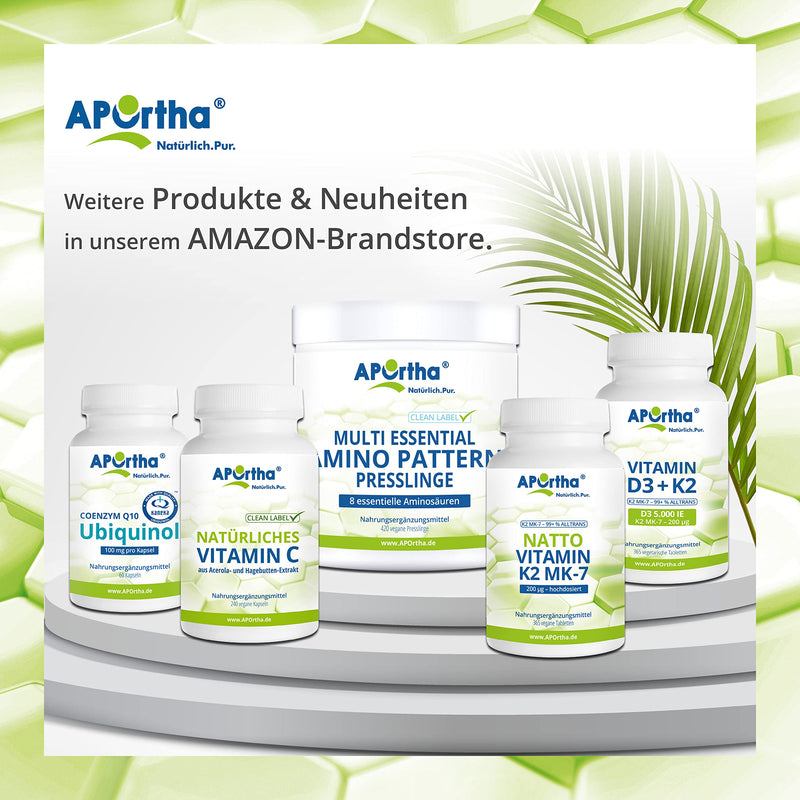 Aportha Multi Essential Amino Pattern I 362 G Amino Acid Powder With 8 Essential Amino Acids According To Prof. Dr. Luc√†-Moretti For Optimized Protein Supply I Amino Acids Complex High Dose Eaa Vegan - NewNest Australia