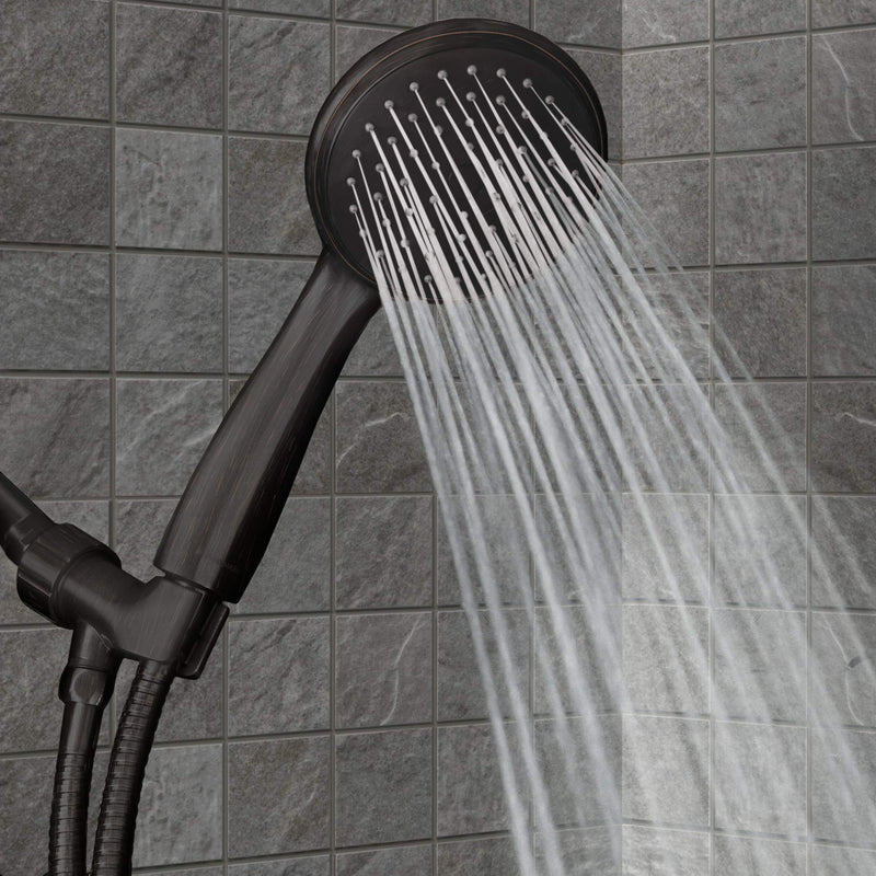 ShowerMaxx, Luxury Spa Series, 4 inch High Pressure Hand Held Shower Head with Long Stainless Steel Hose, MAXX-imize Your Shower with Showerhead in Oil Rubbed Bronze Finish Oil-Rubbed Bronze - NewNest Australia