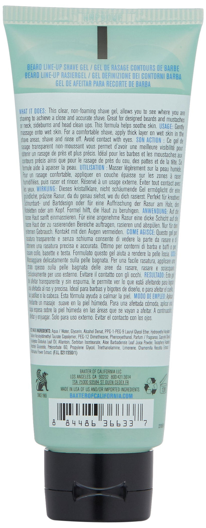 Baxter of California Beard Line-Up Shaving Gel - NewNest Australia