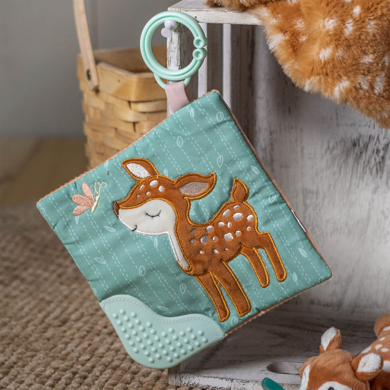 Mary Meyer Crinkle Teether Toy with Baby Paper and Squeaker, 6 x 6-Inches, Amber Fawn - NewNest Australia