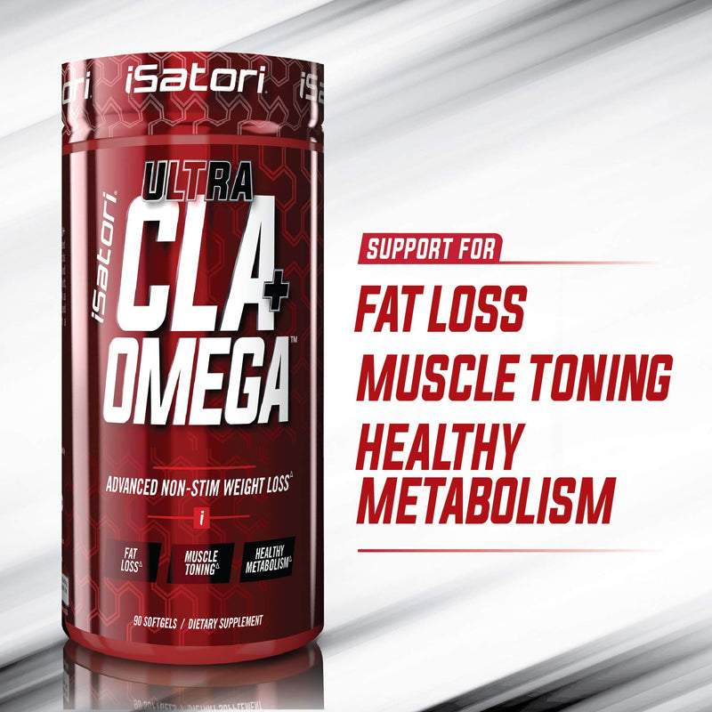 iSatori Ultra CLA - Omega 3 6 9 Safflower Oil Fish Oil Conjugated Linoleic Acid - Natural Weight Loss Exercise Enhancement Fat Burner Muscle Toner - Stimulant Free Dietary Supplement - 90 Softgels - NewNest Australia
