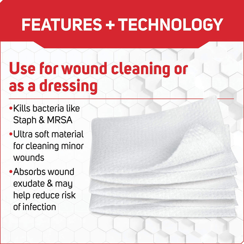 Care Science Antibacterial Sterile Gauze Pads, 20 ct, 2 X 2 | for Cleaning or Covering Wounds as Wound Dressing, Kills Staph & MRSA, Helps Prevent Infection - NewNest Australia