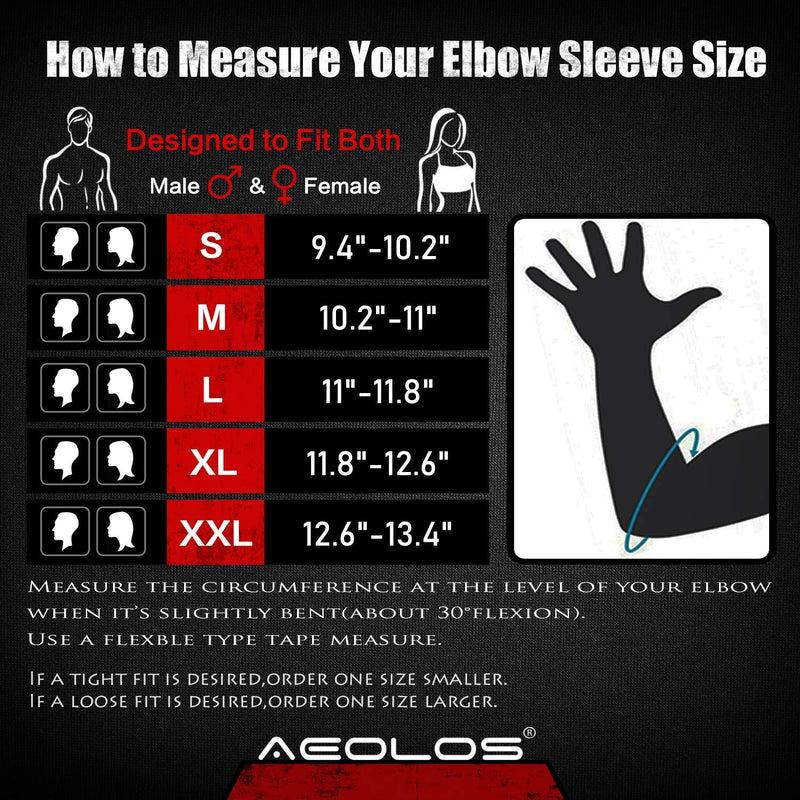 Compression Elbow Sleeves(Pair), 5mm Neoprene Elbow Barces for Weightlifting Powerlifting Tennis Golf and Basketball (Large, Black) Large - NewNest Australia