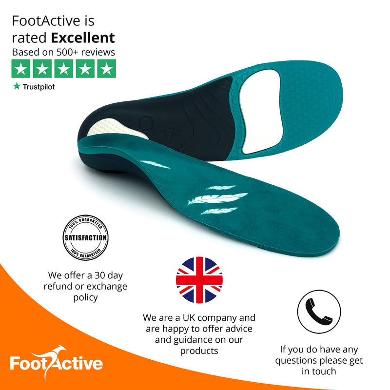 FootActive Ultralite | Light-weight Arch-Support Insoles for Running and Sports | Perfect Cushioning and Support for all Outdoor Activities | Support for Flat Feet 5/6.5 UK - NewNest Australia
